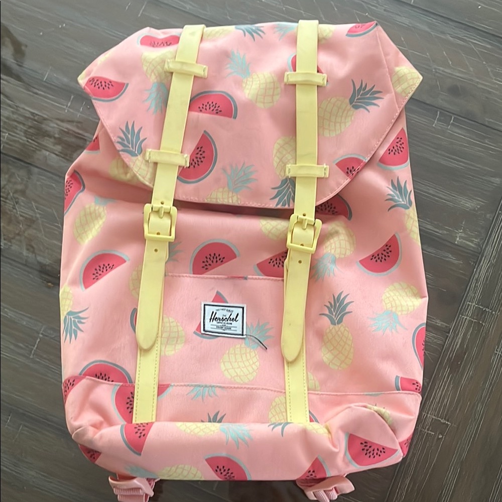 Herschel Supply Company Kids Pink and Yellow Fruit Backpack